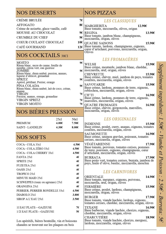 Carte du Festival - L'Imbuto - restaurant BERCK - bien manger BERCK
